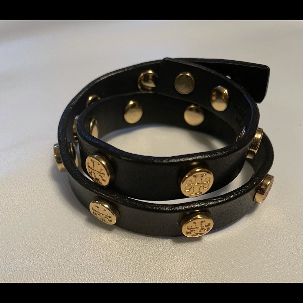 Tory Burch Double Wrap Leather Bracelet